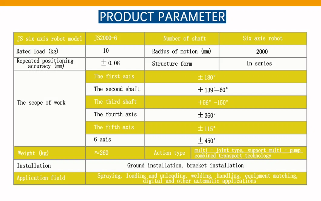 China Manufacture Quality 6 Axis Industrial Robotic Collaborative Robot Arm for Packaging