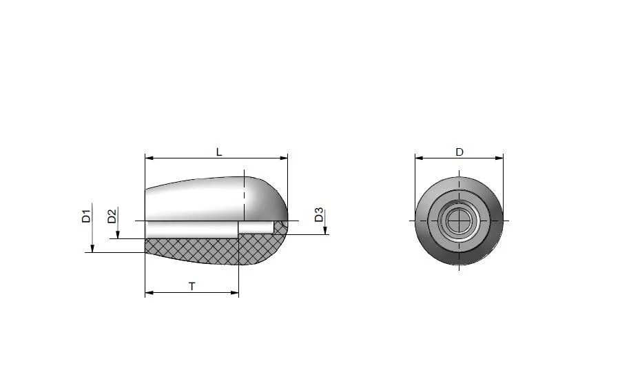 Tanja T90 Handle for Marine Industrial Plastic Handles Knob Door Clamping Lever Handle