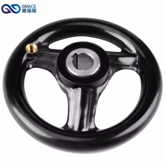 선반용 손잡이가 있는 베이클라이트 3스포크 핸드휠